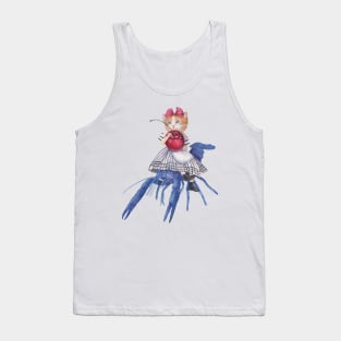 Kitty on Crab Tank Top